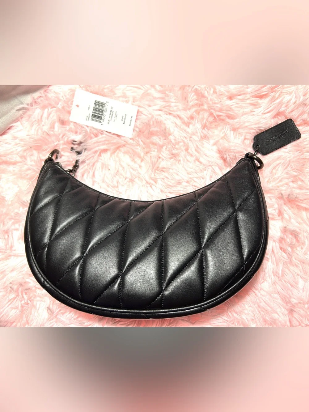 Coach Mira Shoulder Bag  w/Pillow Quilting-Black